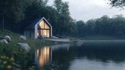 Modern Cabin by the Lake