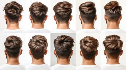 Diverse Hairstyles for Men in a Stylish Collage