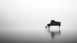 © Andres Mejia - Black grand piano reflecting on white background