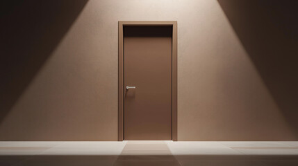 Aufkleber - Brown doorway casting a shadow in an empty room