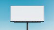 © Naphol - Blank billboard with clear blue sky background for advertising purposes.