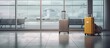 © cusniatul - Two Suitcases Waiting at an Airport Gate