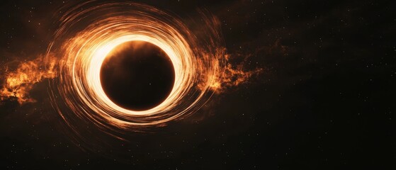 Wall Mural - Black hole in space