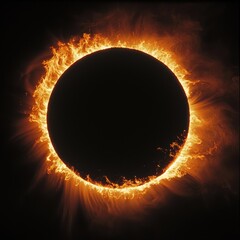 Wall Mural - Fiery ring in space