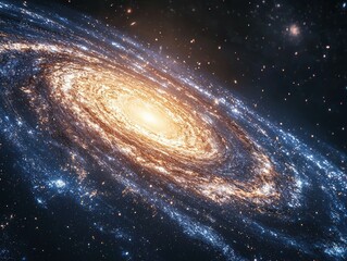 Wall Mural - spiral galaxy in space
