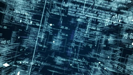 Wall Mural - big data network architecture machine learning analytics algorithms