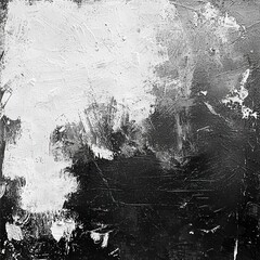 Poster - Abstract black and white paint