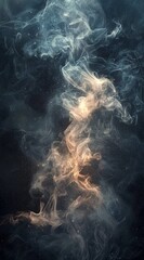 Poster - Abstract smoke in blue & orange