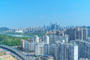 Modern urban skyscrapers in Nanning