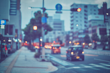 Wall Mural - 道路のぼかし風景