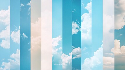 Wall Mural - Abstract Blue Sky and Cloud Layers Background