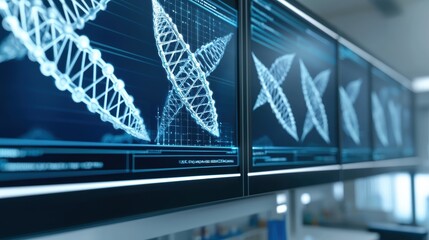 Digital display of 3D molecular structures on screens.