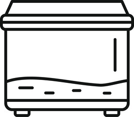 Canvas Print - Line art icon of a deep fryer, perfect for representing cooking concepts