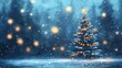 © hassan - Festive christmas background with fir tree branches, ornaments, and holiday decorations in a cozy winter setting