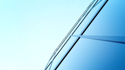 Poster - Skyscraper corporate office building with glass window, 3d rendering of modern architecture