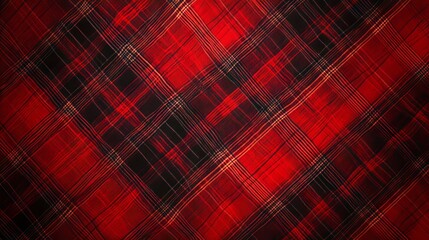 Wall Mural - festive red christmas background with plaid texture for holiday designs and seasonal decorations