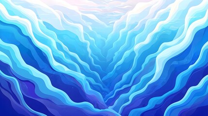 Wall Mural - Abstract Blue Ocean Waves Background