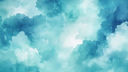 Wall Mural - Soft Blue Abstract Watercolor Background