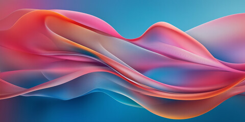 Wall Mural - Beautiful abstract multi colored wavy cloth textured background wallpaper