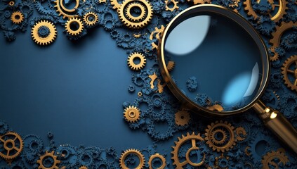 Magnifying Glass and Gears