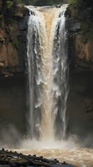 Wall Mural - a large waterfall with a large amount of water