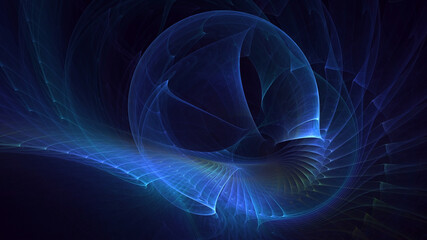 Wall Mural - 3d manual rendering abstract colorful fractal light background. its not ai generatd illustration.