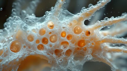 Wall Mural - abstract macro photography of foam bubbles