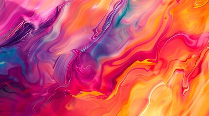 Wall Mural - abstract liquid swirl with vibrant colors.