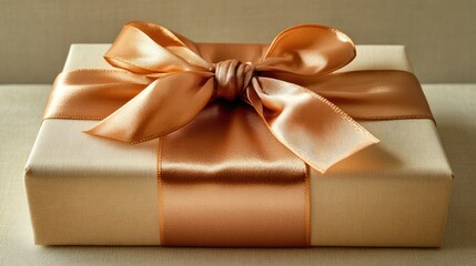 A decorative knot tied on a gift box, adorned with a festive ribbon, adding a touch of elegance to the present.