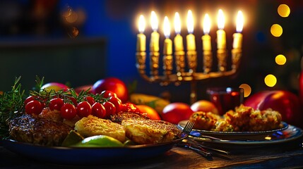 The festival was marked by a radiant menorah, playful dreidels, and delightful latkes, embodying the spirit of joy and unity.