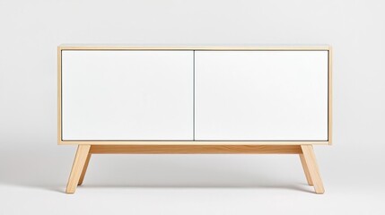 Wall Mural - A sideboard on solid white background, single object