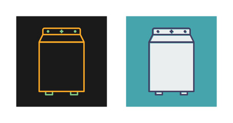 Sticker - Washing Machine Vector Icon