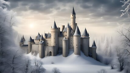 Wall Mural - castles with winter