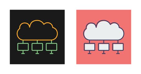 Wall Mural - Cloud Computing Vector Icon