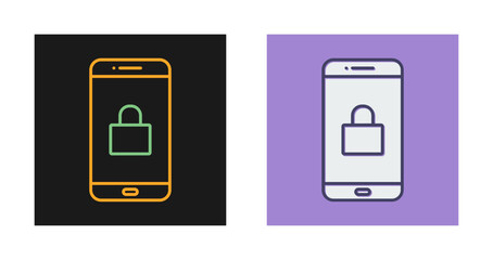 Sticker - Locked Phone Vector Icon