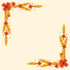 Wall Mural - native american heritage month flower design element collection