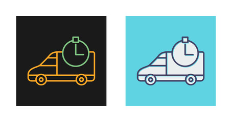 Sticker - Time Based Delivery Vector Icon