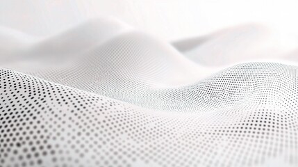 Wall Mural - Abstract White Wave Pattern with Dots and Texture