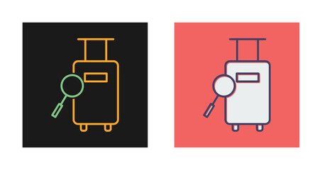 Canvas Print - Find Luggage Vector Icon