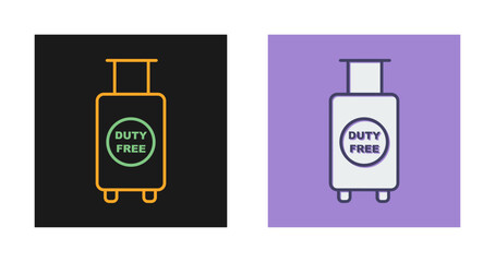 Wall Mural - Duty Free Luggage Vector Icon