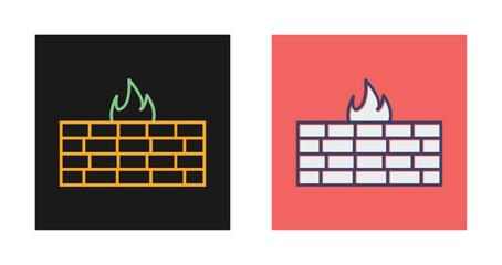 Wall Mural - Firewall Vector Icon