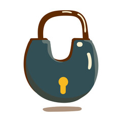 Padlock Game Element Illustration