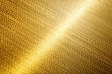 Canvas Print - golden brushed metal background with shiny texture close-up