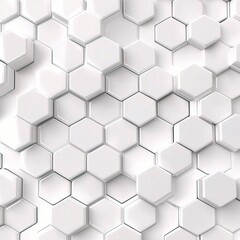 Wall Mural - White Hexagonal Pattern Background Design