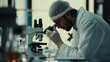 © Ahmed - Middle Eastern Scientists Examining Samples Through Microscopes in Modern Laboratory