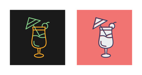 Canvas Print - Cocktail Vector Icon