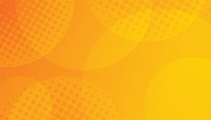 Leinwandbilder - Orange abstract background with circle shapes composition and halftone. cool background design for poster, banner, brochure. vector illustration