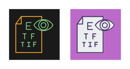 Canvas Print - Eye Test Vector Icon