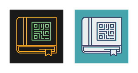 Wall Mural - QR Book Vector Icon