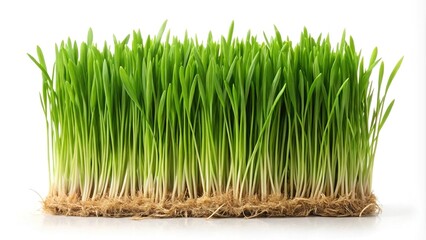 wheat grass isolated on white background